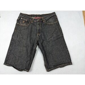 Rocawear Mens Denim Jean Shorts Size 36 Black